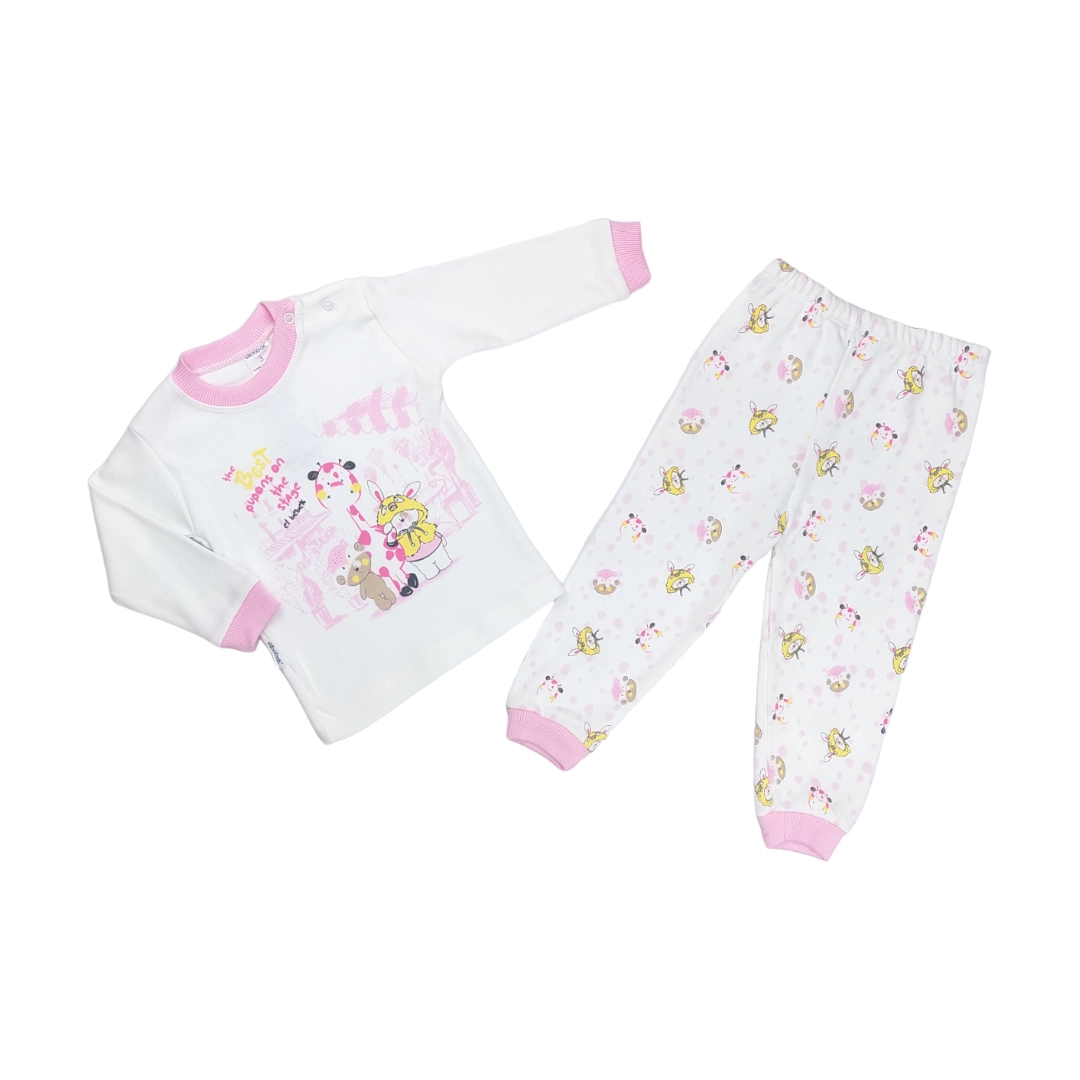 Elbebek 118 Şapkalı Ayı Pijama Takımı